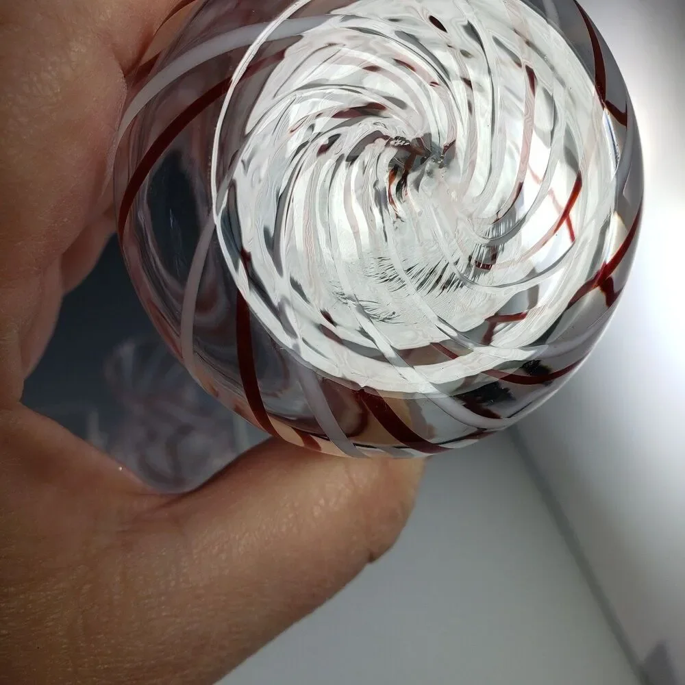 Set 3 Mini Vases Williams Sonoma Peppermint Candy Cane Stripe Rooting Glass MINT